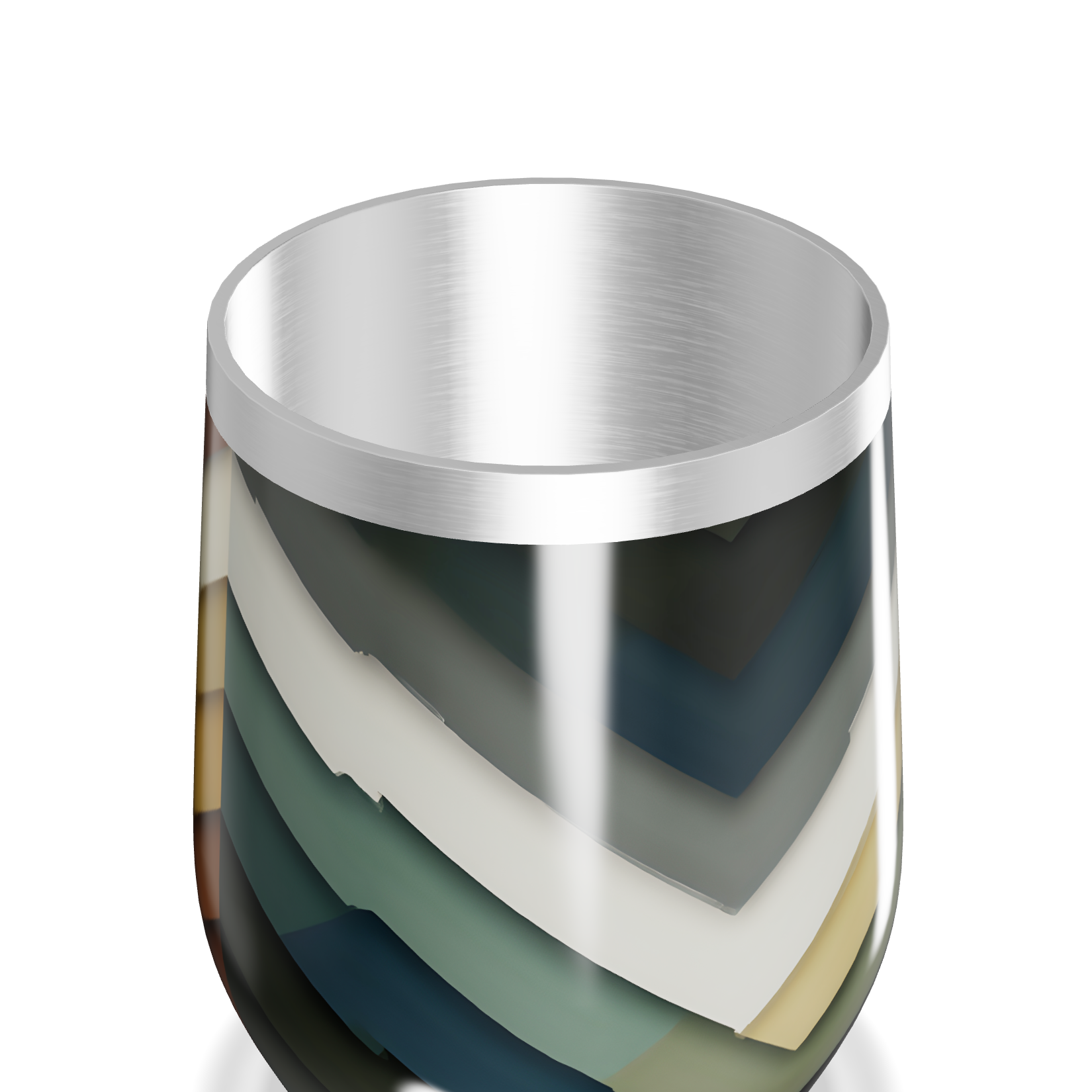 Copo Térmico Slim Chevron Colorido Inox