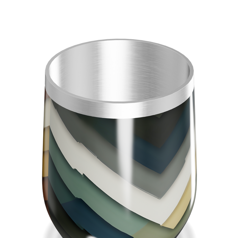 Copo Térmico Slim Chevron Colorido Inox