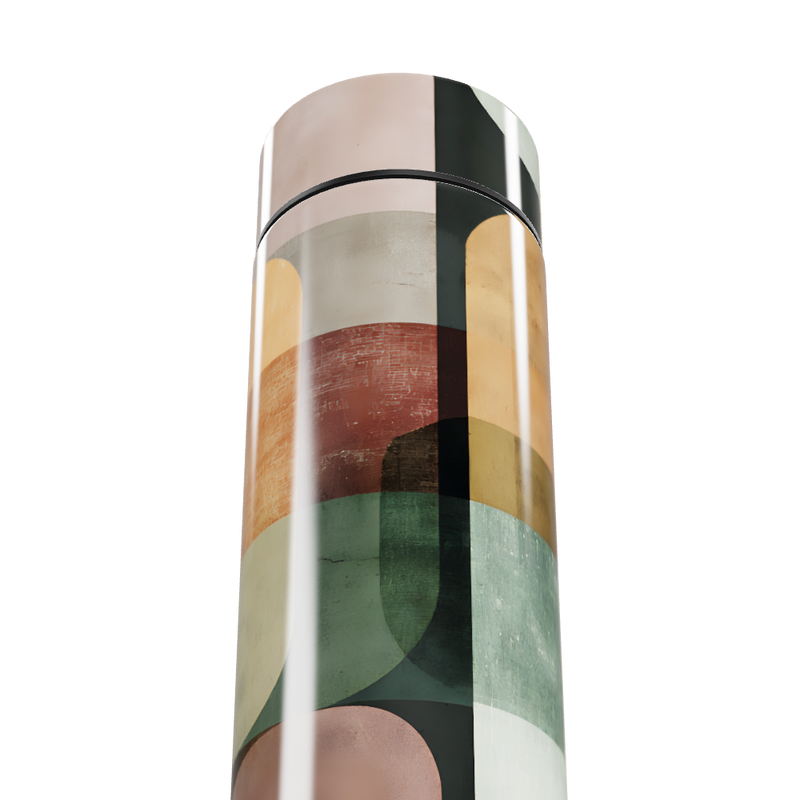 Garrafa Térmica Touch - Estampa Geométrica Colorida