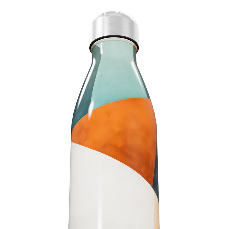 Garrafa Inox - Multicolorida com Tampa Prata