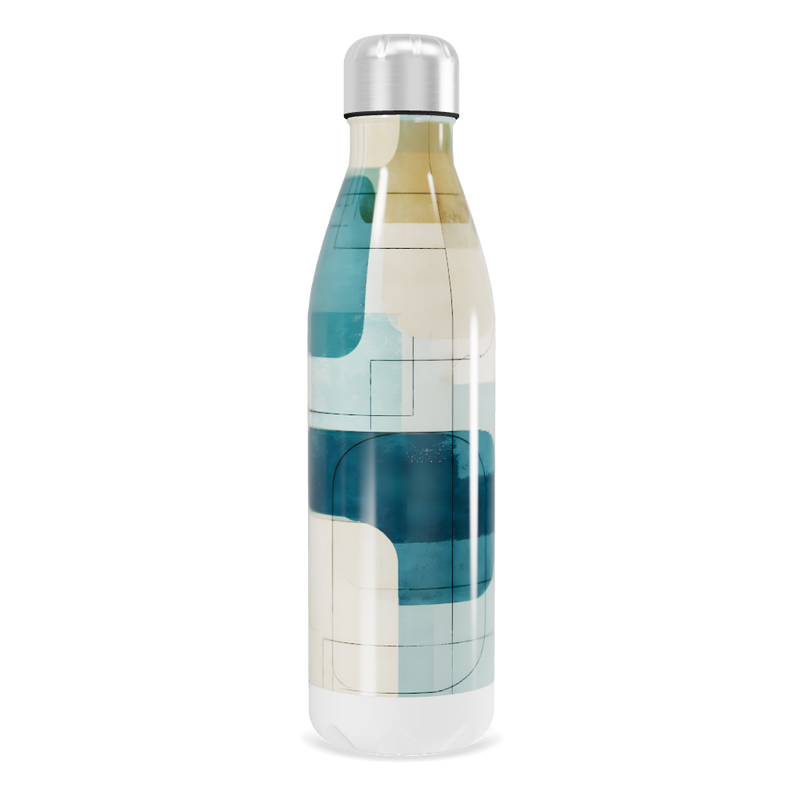 Garrafa Inox - Estampa Geométrica Colorida