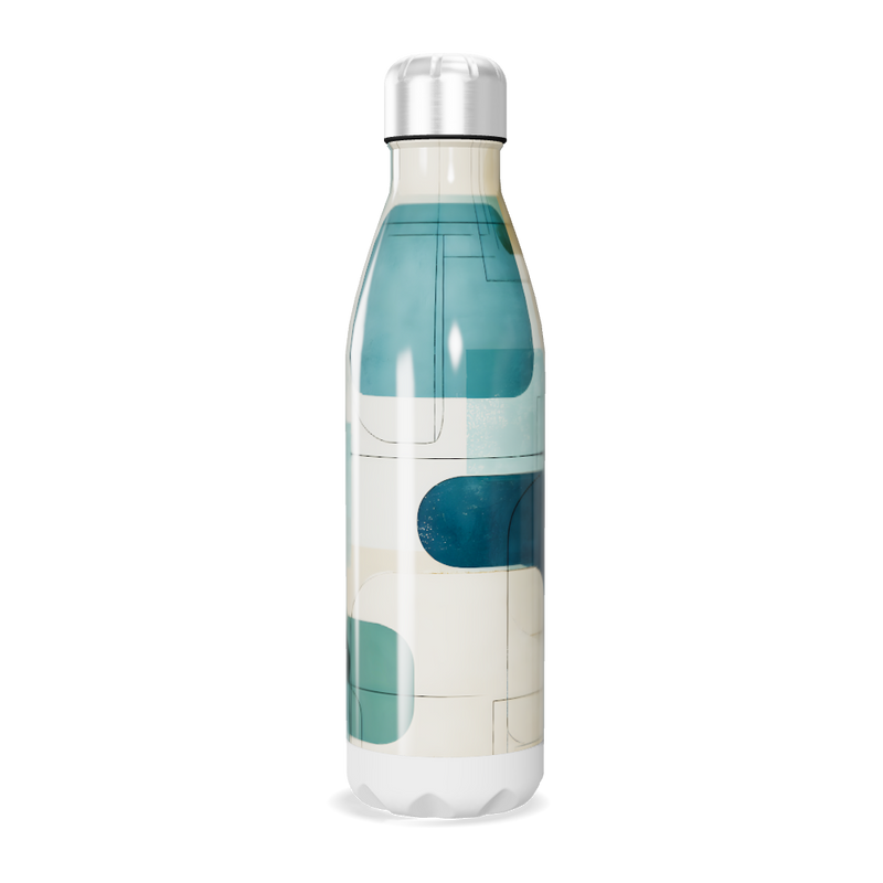 Garrafa Inox - Estampa Geométrica Colorida