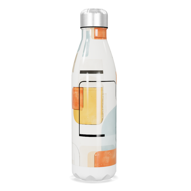 Garrafa Inox - Estampa Geométrica Colorida