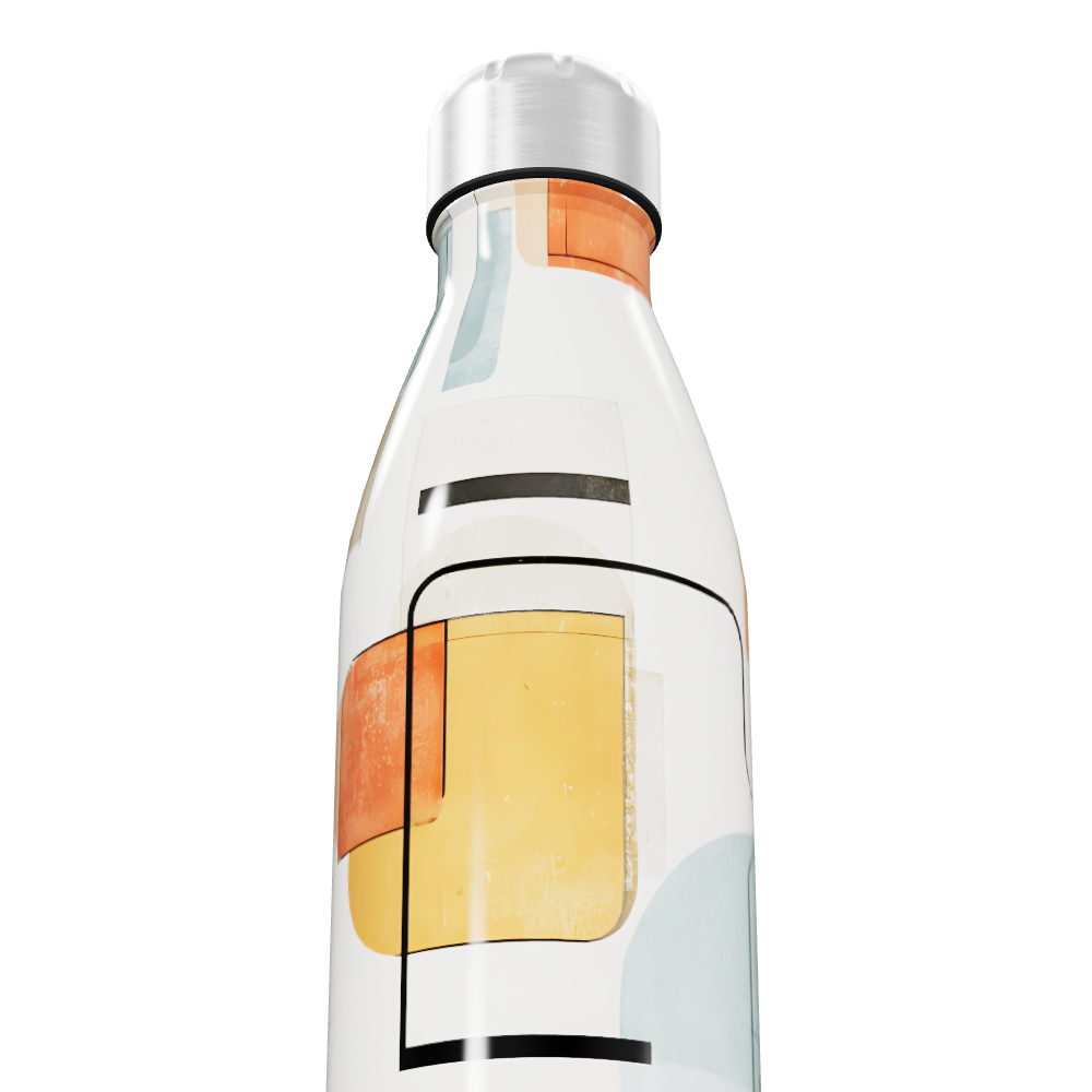 Garrafa Inox - Estampa Geométrica Colorida