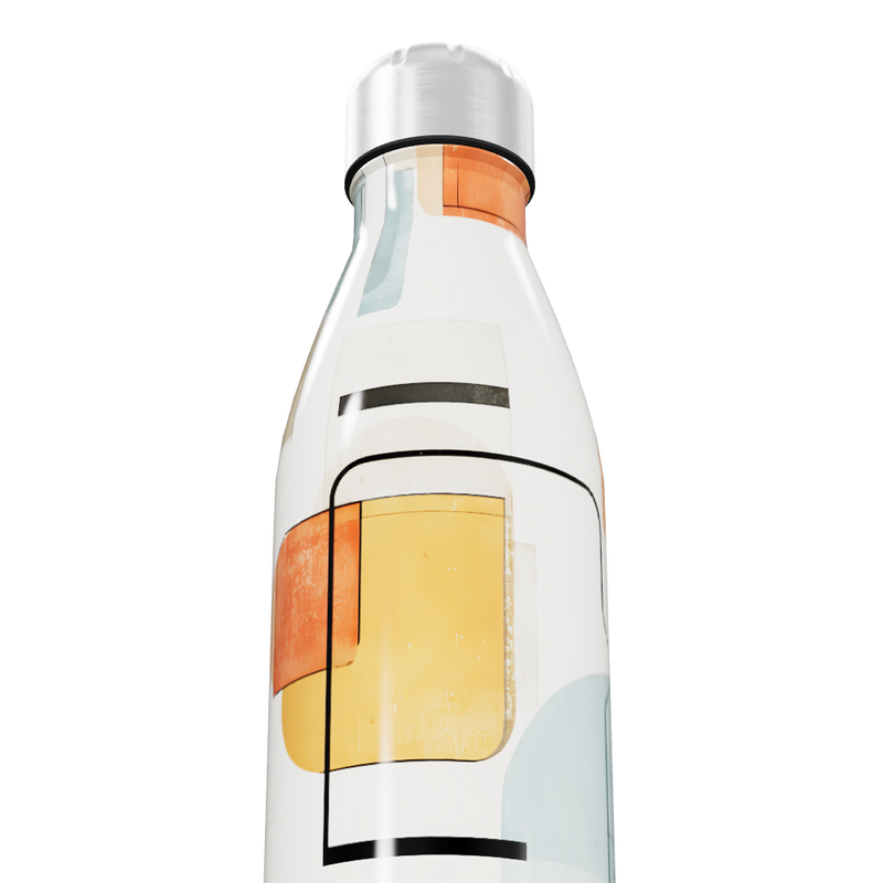 Garrafa Inox - Estampa Geométrica Colorida