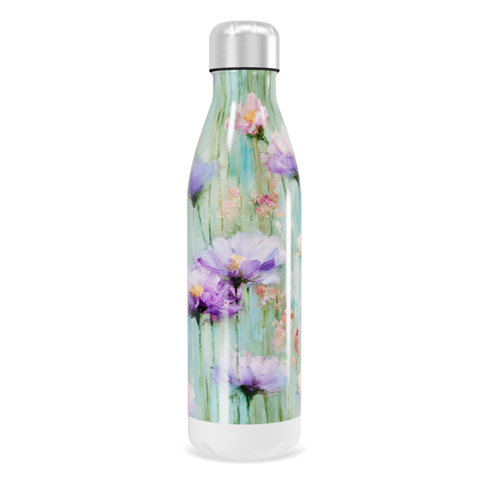 Garrafa Inox - Floral Azul 500ml