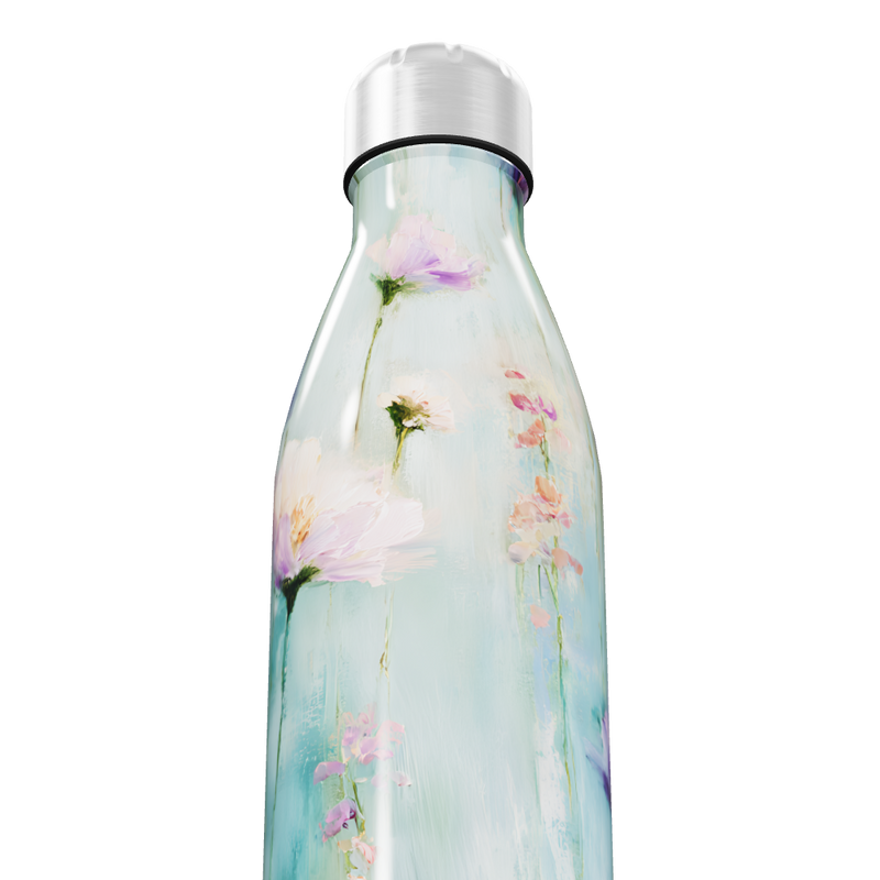 Garrafa Inox - Floral Azul 750ml