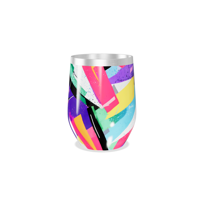 Copo Térmico Slim - Estampado Multicor Aço