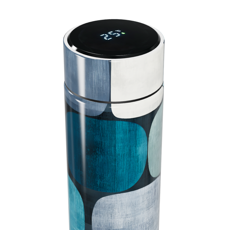 Garrafa Térmica Touch - Azul Estampada