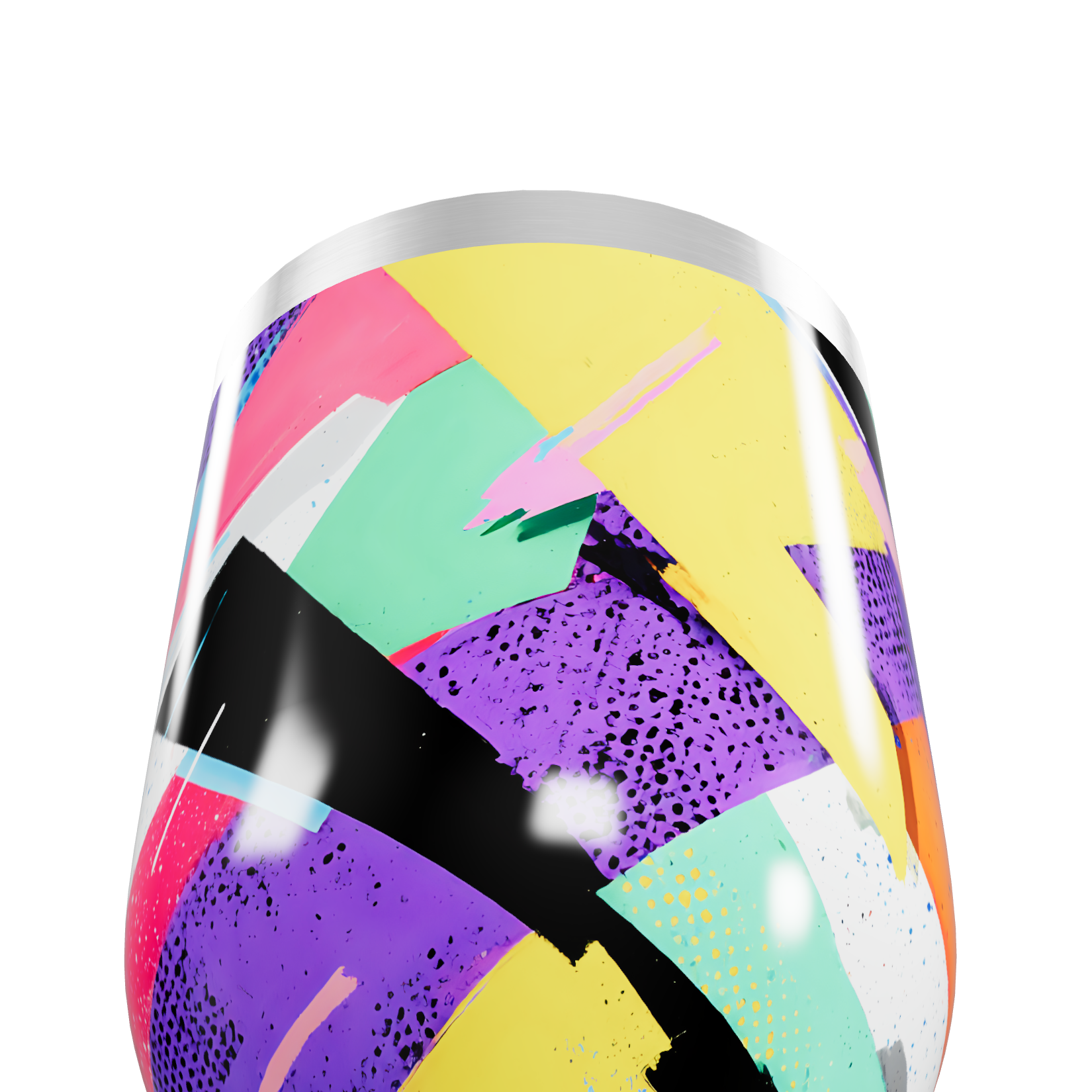 Copo Térmico Slim - Estampado Multicor Aço