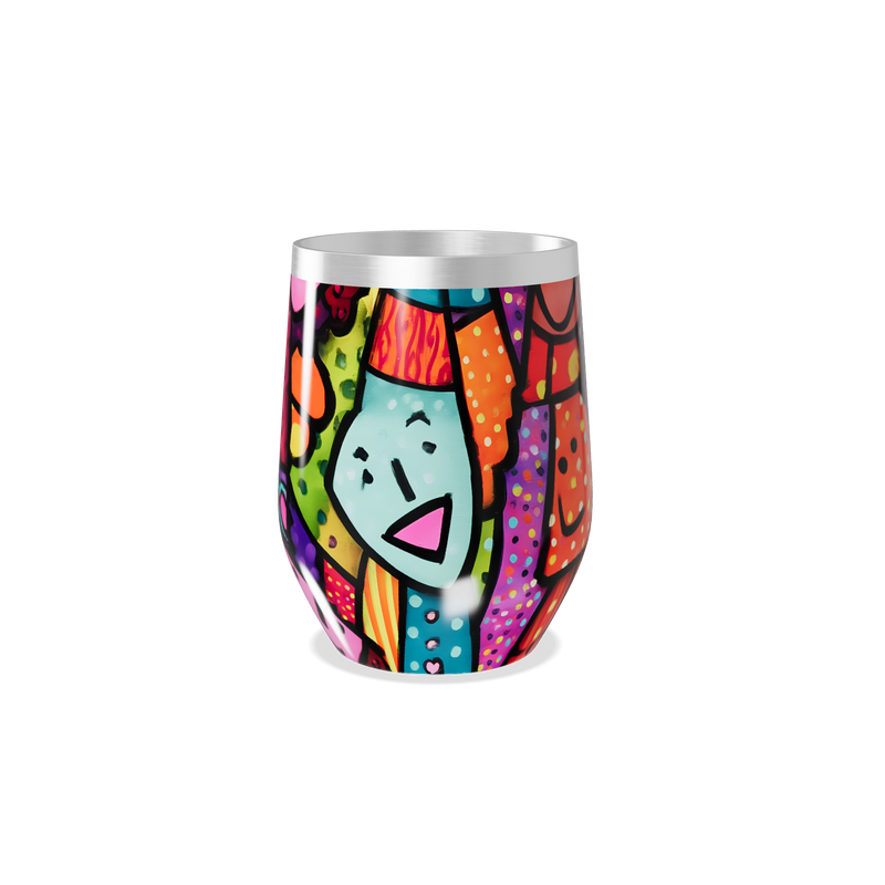 Copo Térmico Slim - Colorido com Arte Moderna