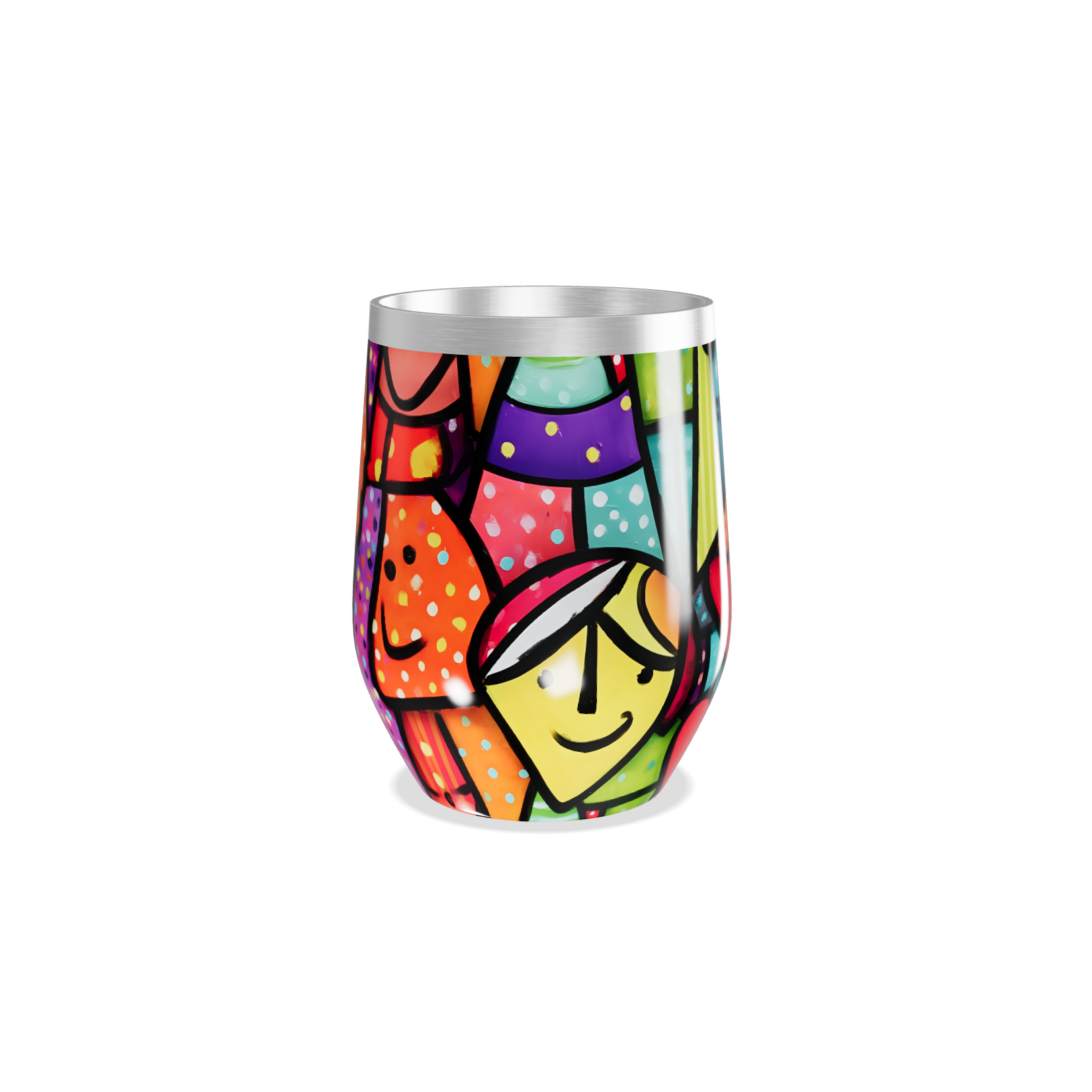 Copo Térmico Slim - Colorido com Arte Moderna