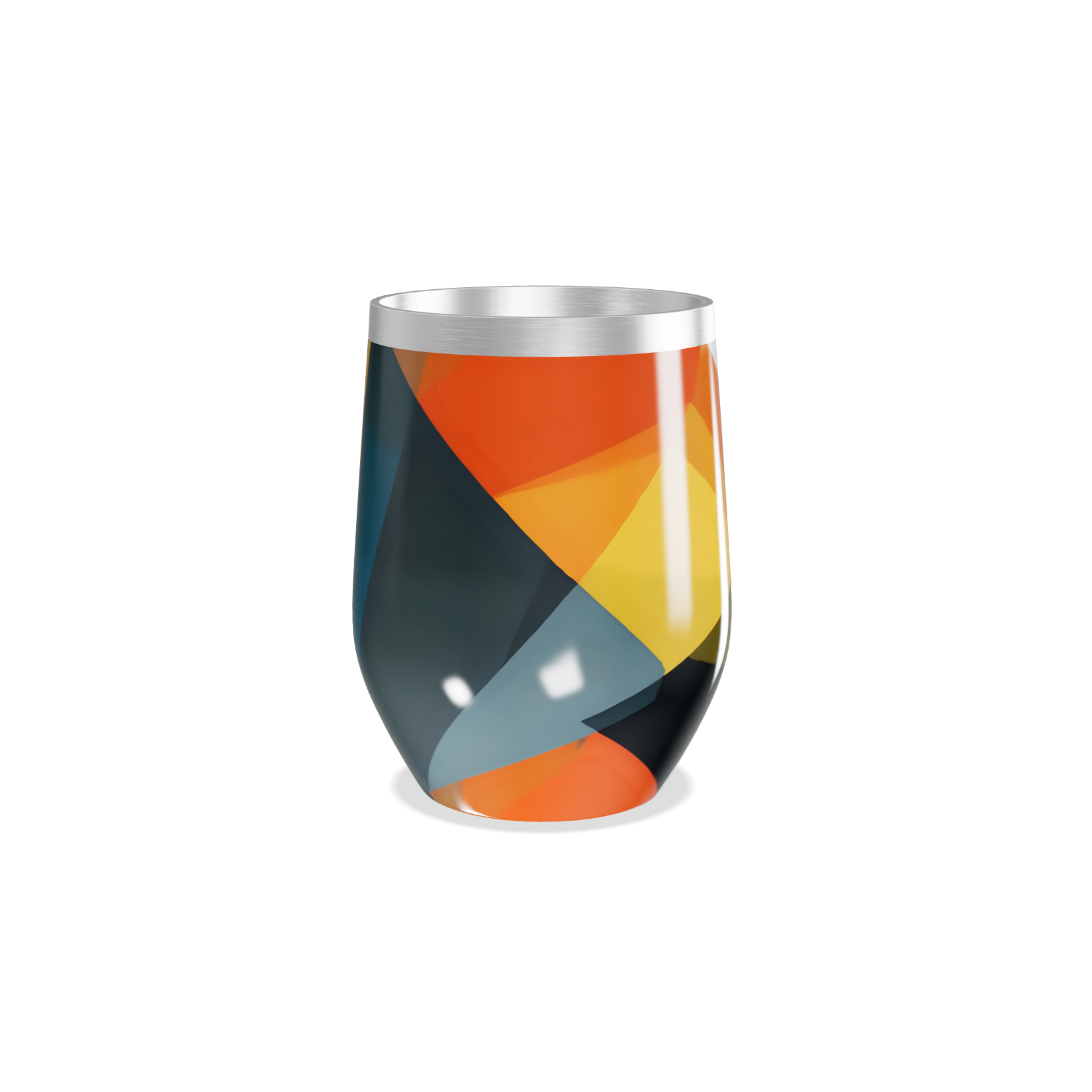 Copo Térmico Slim - Estampa Geométrica Colorida