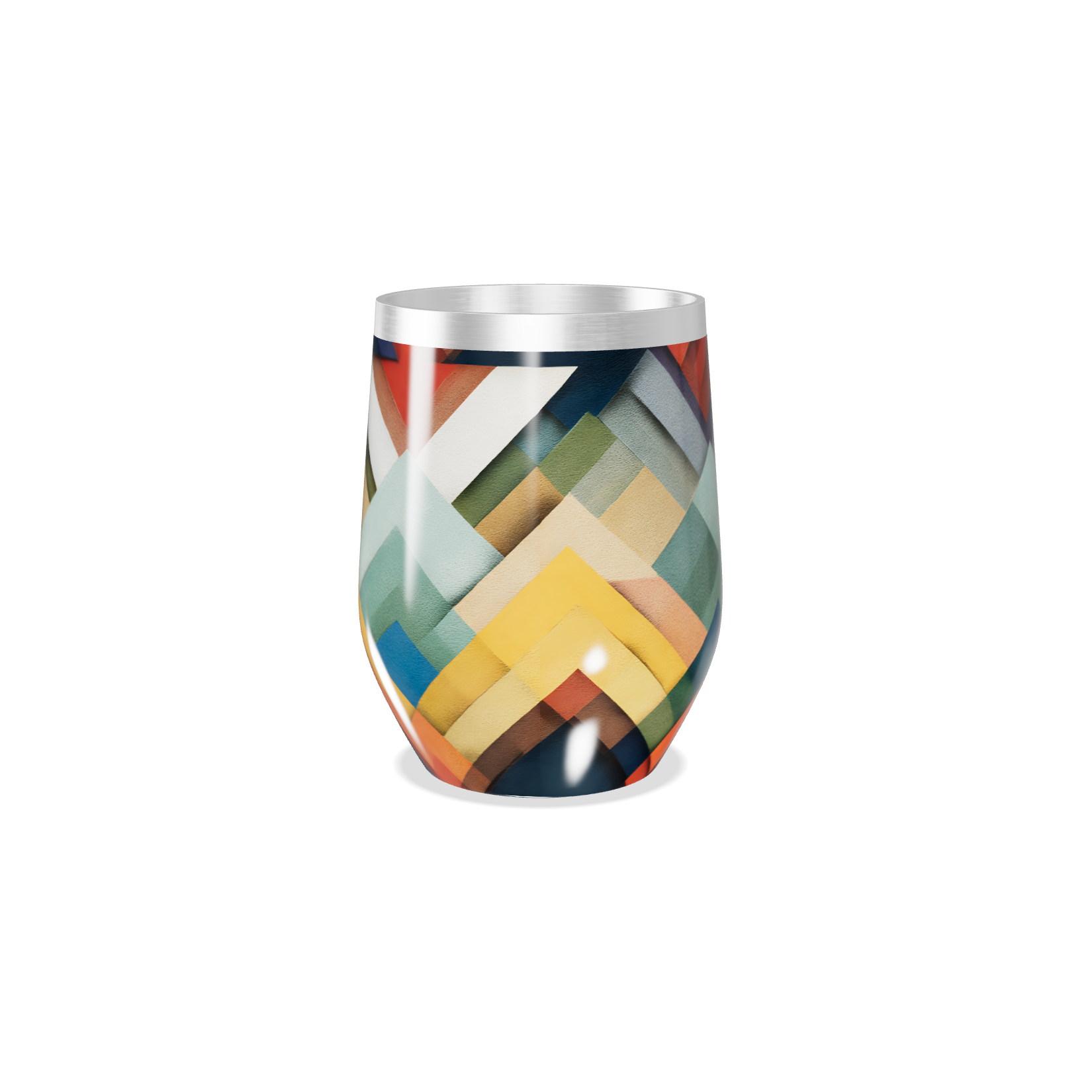 Copo Térmico Slim - Geométrico Colorido Inox