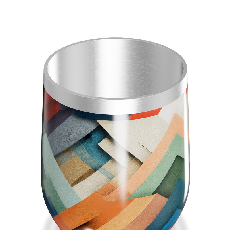 Copo Térmico Slim - Geométrico Colorido Inox