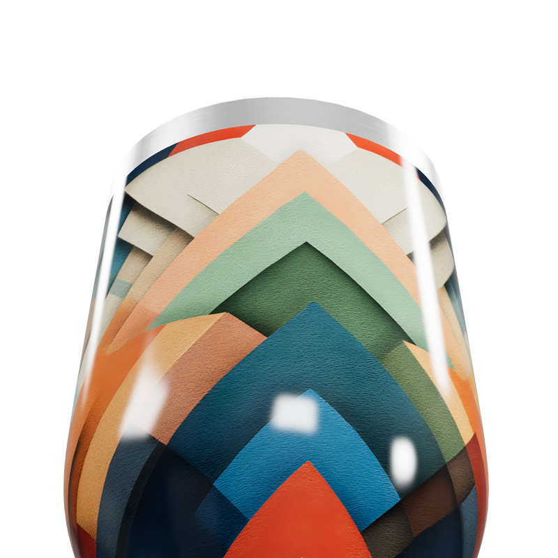 Copo Térmico Slim - Geométrico Colorido Inox