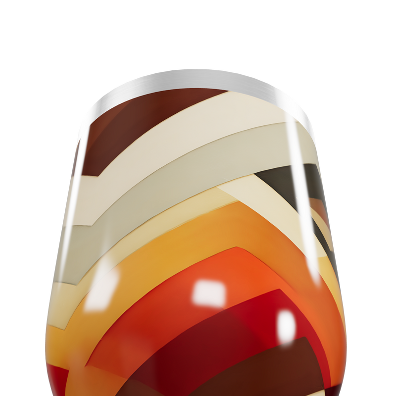 Copo Térmico Slim - Estampa Geométrica Colorida