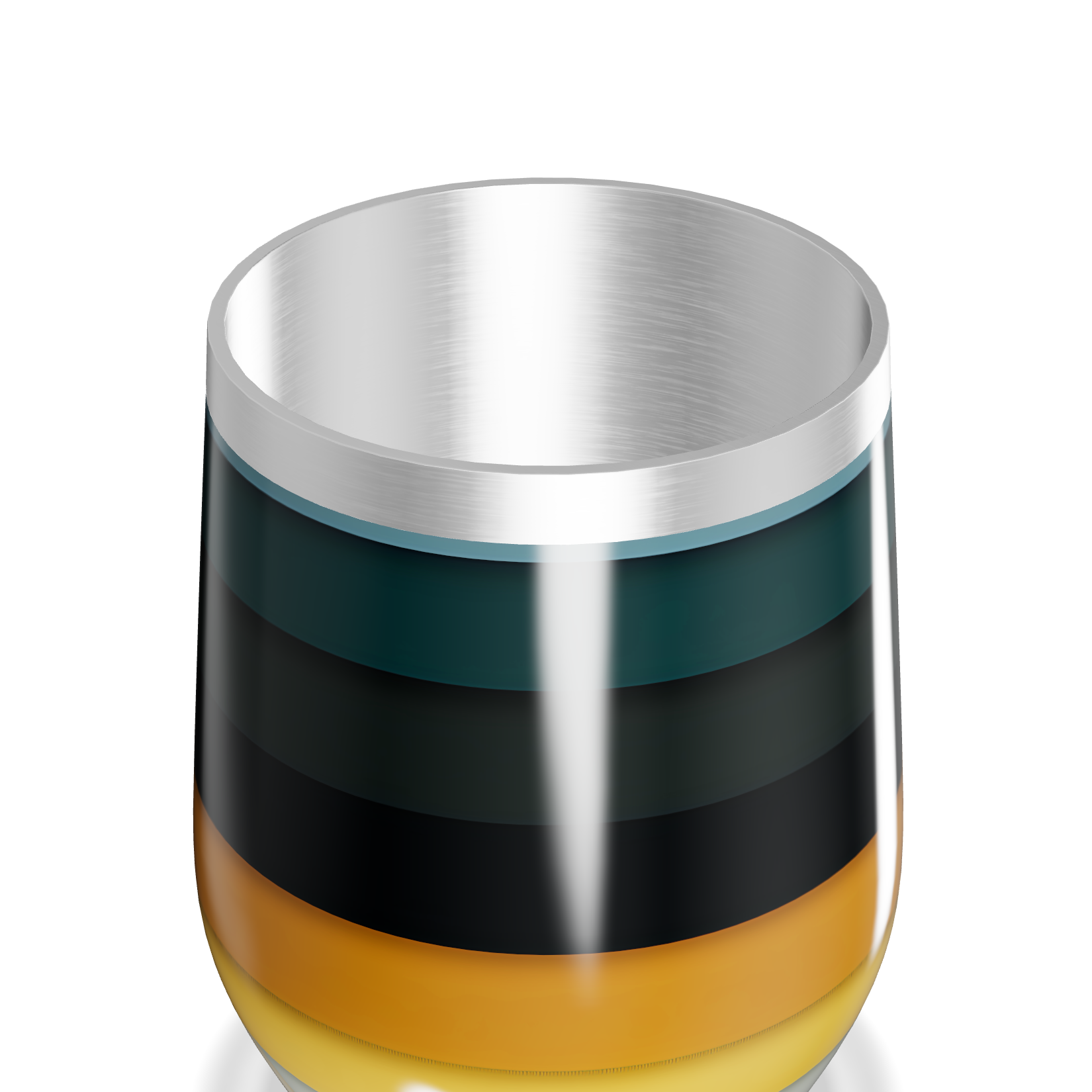 Copo Térmico Slim - Listras Coloridas Inox