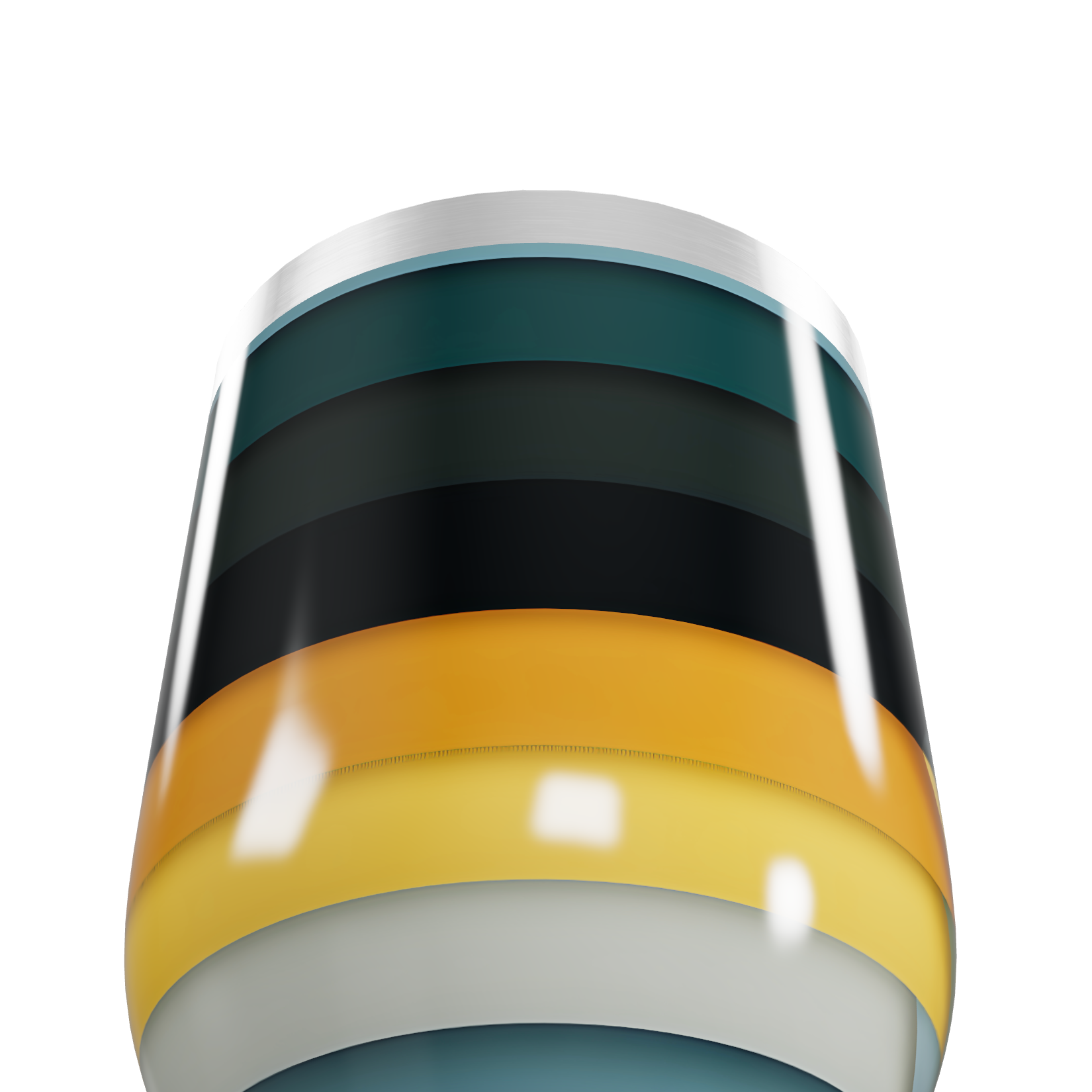 Copo Térmico Slim - Listras Coloridas Inox