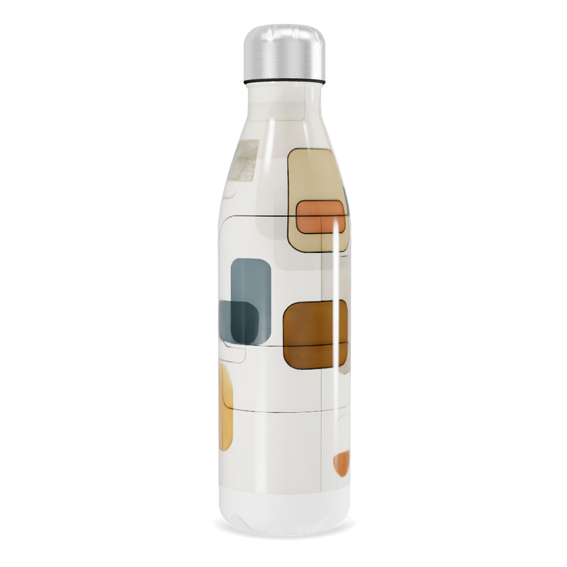 Garrafa Inox - Estampa Geométrica Colorida