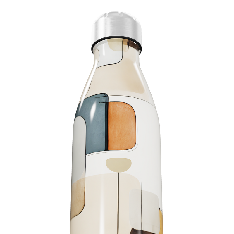 Garrafa Inox - Estampa Geométrica Colorida