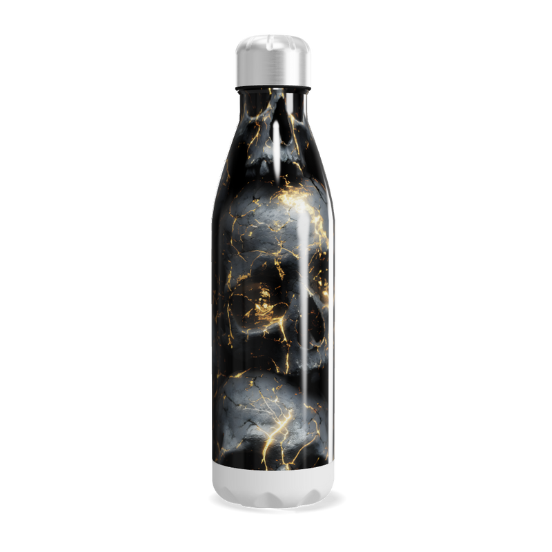 Garrafa Inox - Estampa Mármore Preto