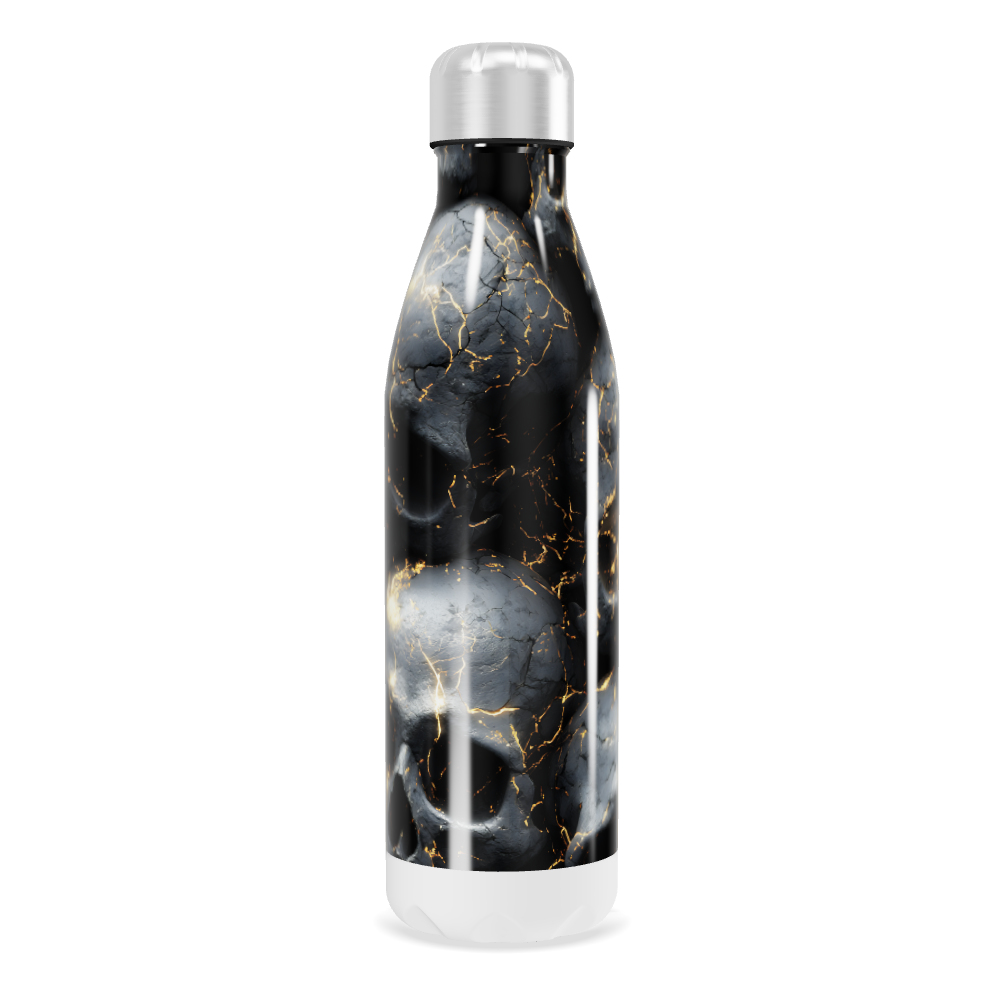 Garrafa Inox - Estampa Mármore Preto