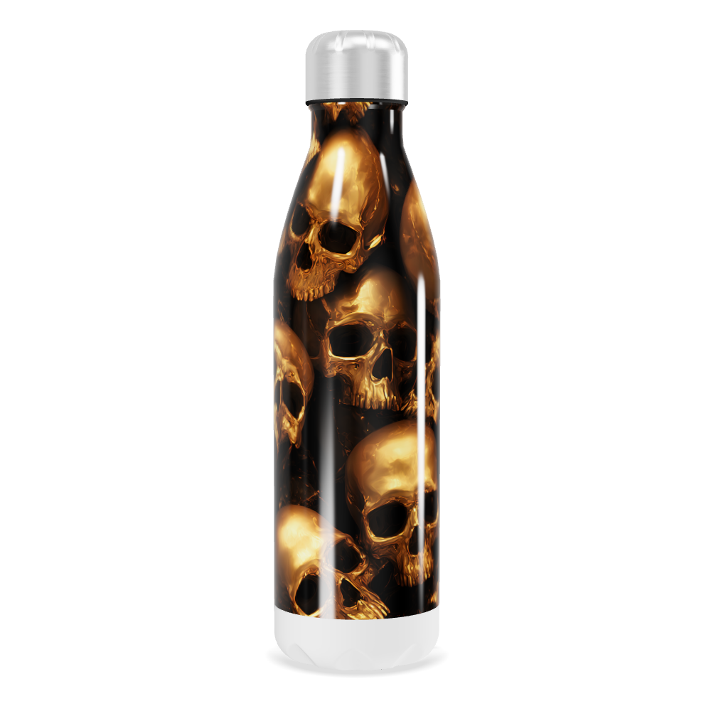 Garrafa Inox - Caveiras Douradas