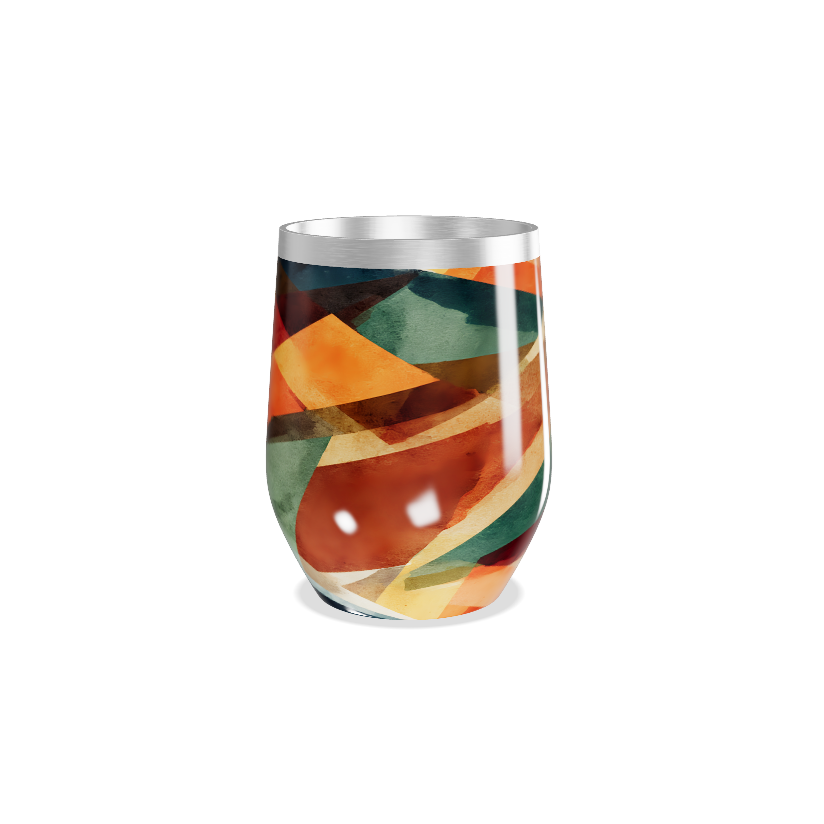 Copo Térmico Slim - Colorido Geométrico Inox