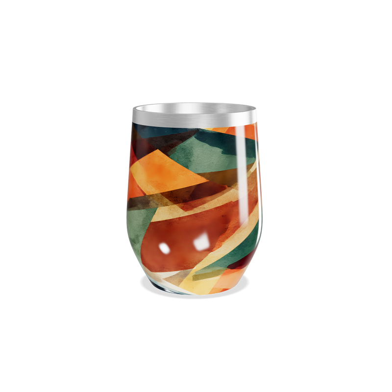 Copo Térmico Slim - Colorido Geométrico Inox