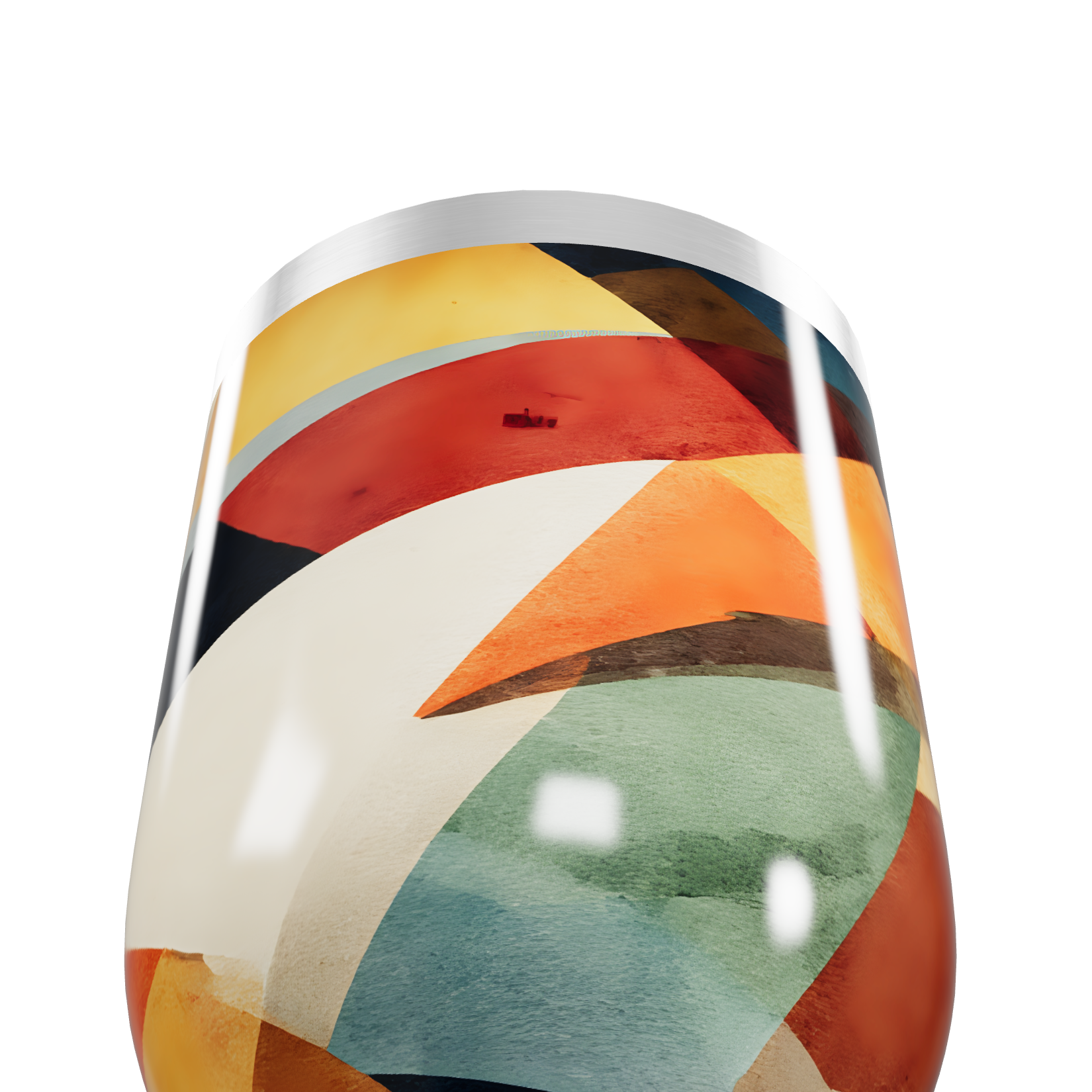 Copo Térmico Slim - Colorido Geométrico Inox