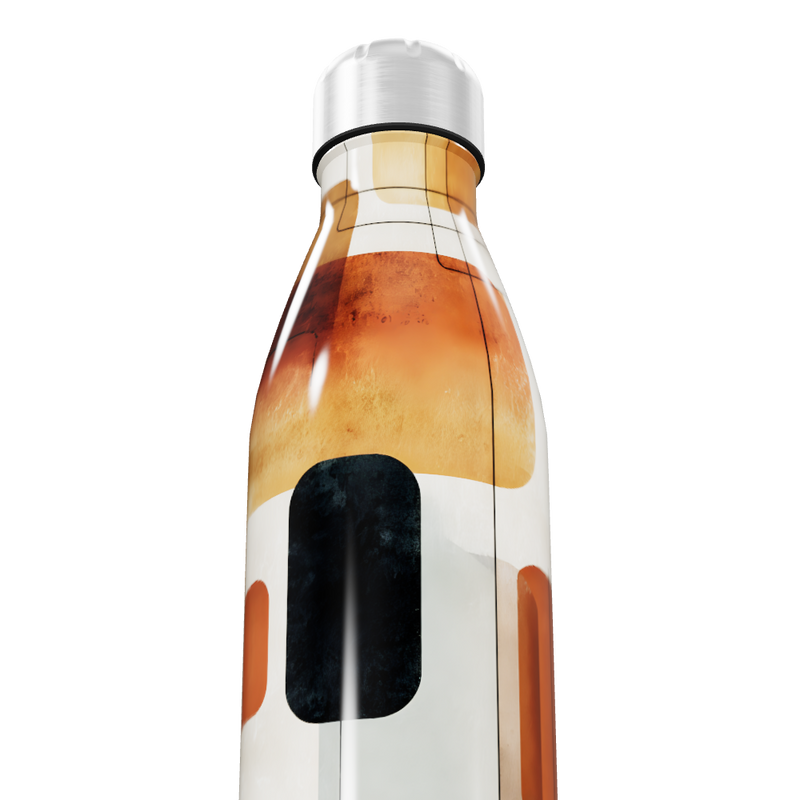 Garrafa Inox - Estampa Abstrata Colorida