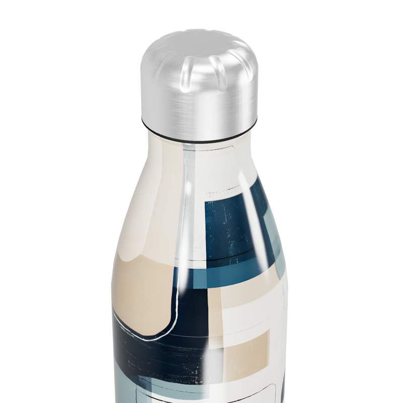 Garrafa Inox - Estampa Geométrica Azul