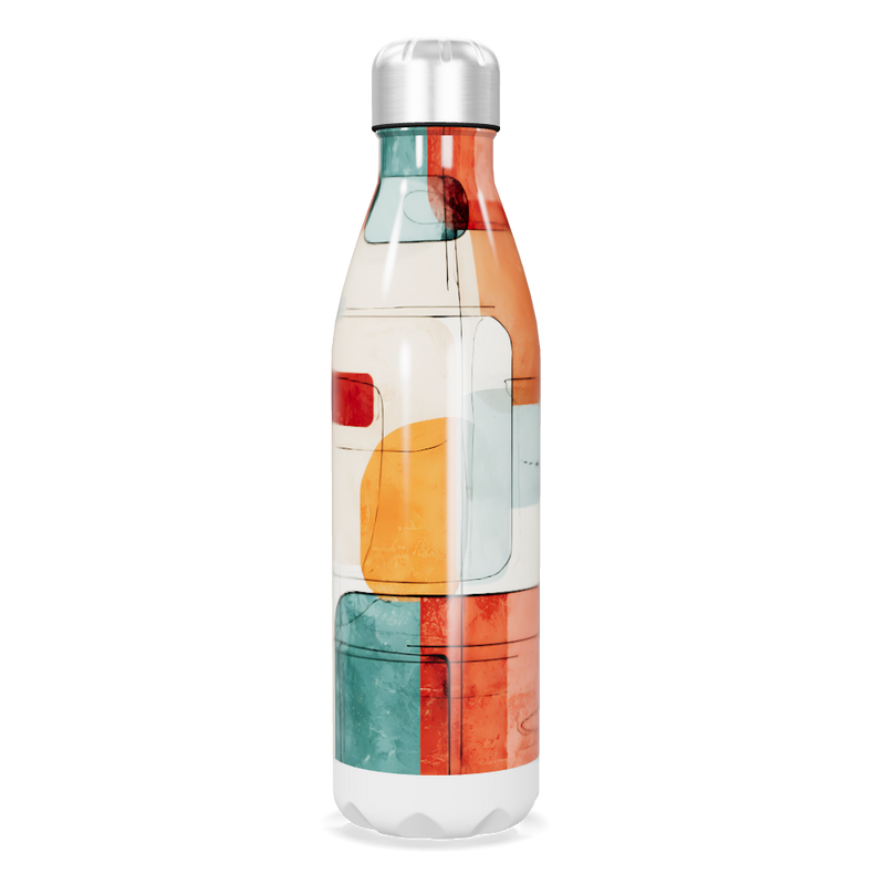 Garrafa Inox - Estampa Colorida Moderna