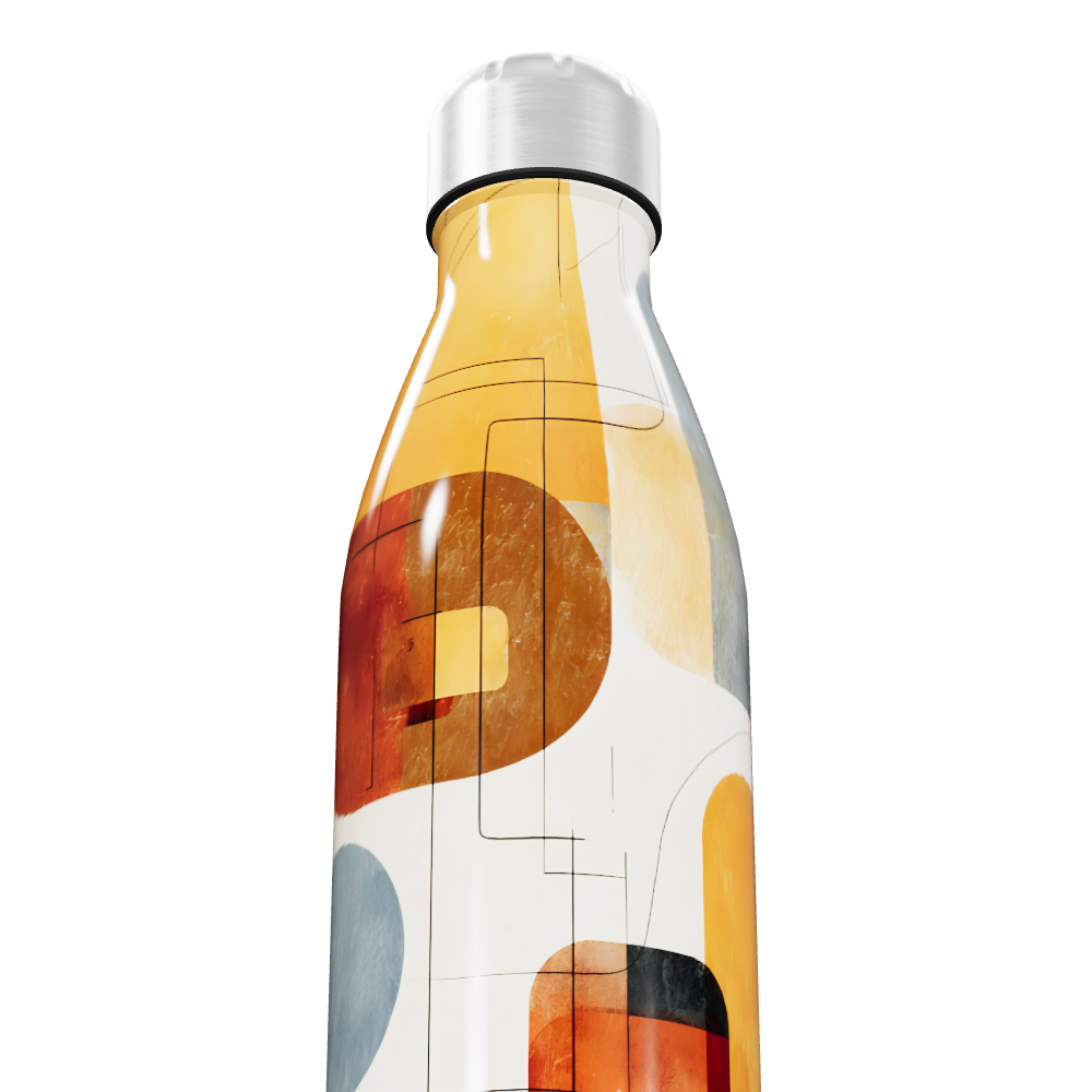 Garrafa Inox - Estampa Colorida Geométrica