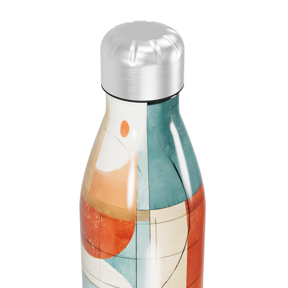 Garrafa Inox - Estampa Abstrata Colorida