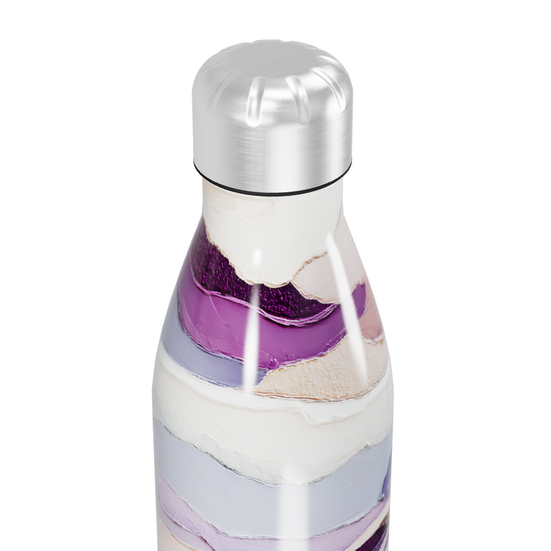 Garrafa Inox - Estampa Ondas Roxas