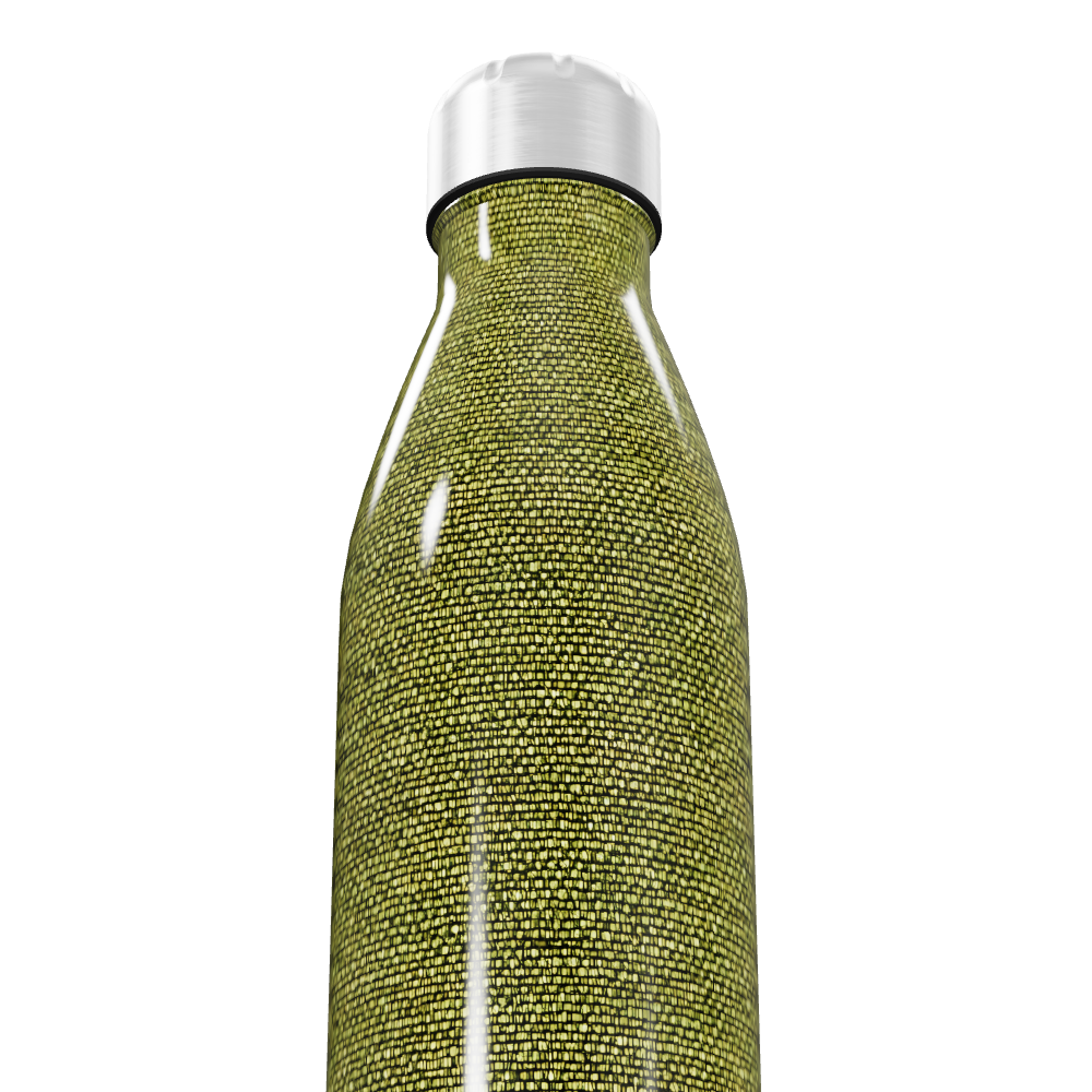 Garrafa Inox Verde Texturizada