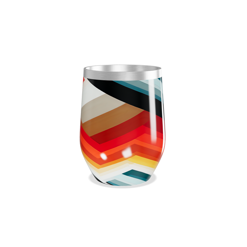 Copo Térmico Slim - Estampa Geométrica Colorida