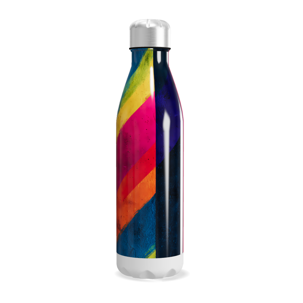 Garrafa Inox Multicolorida com Tampa Prata