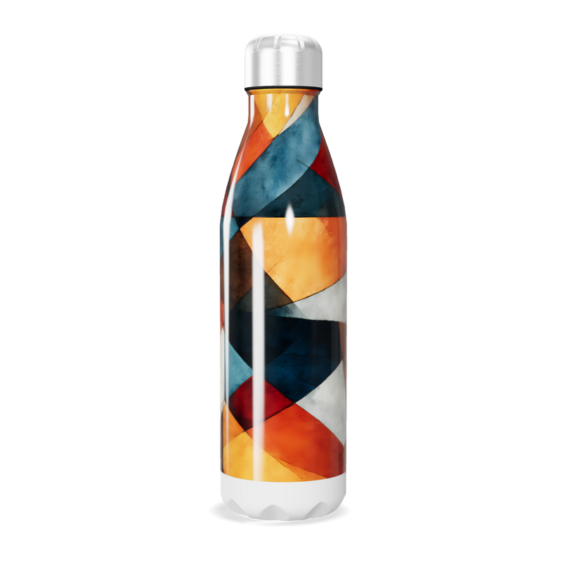 Garrafa Inox - Colorida Estampada Geométrica