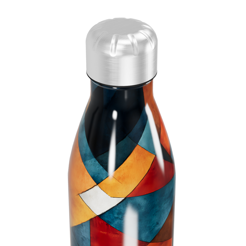 Garrafa Inox - Colorida Estampada Geométrica