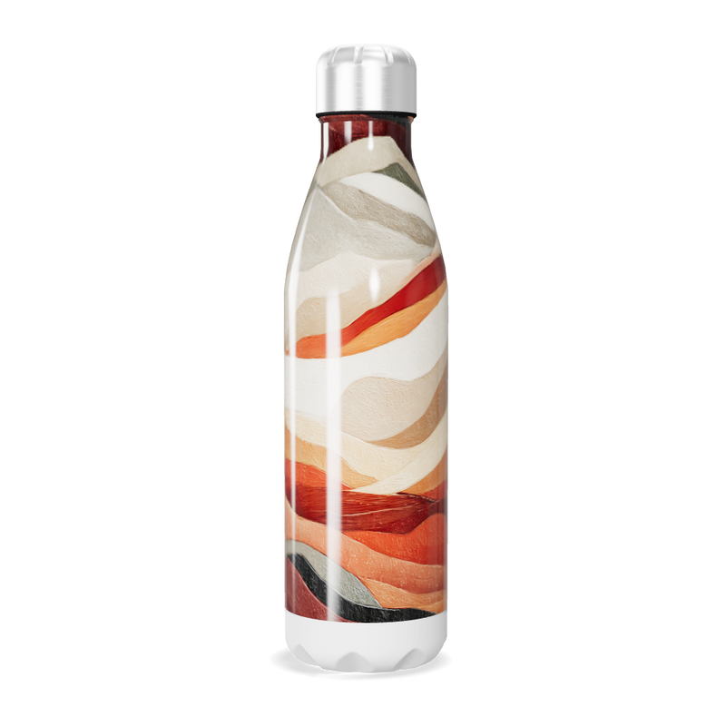 Garrafa Inox - Estampada Ondas Coloridas