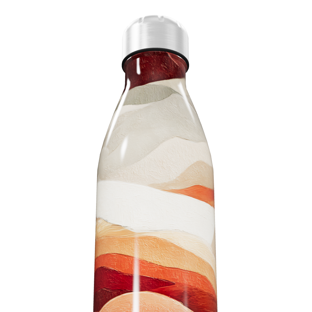 Garrafa Inox - Estampada Ondas Coloridas