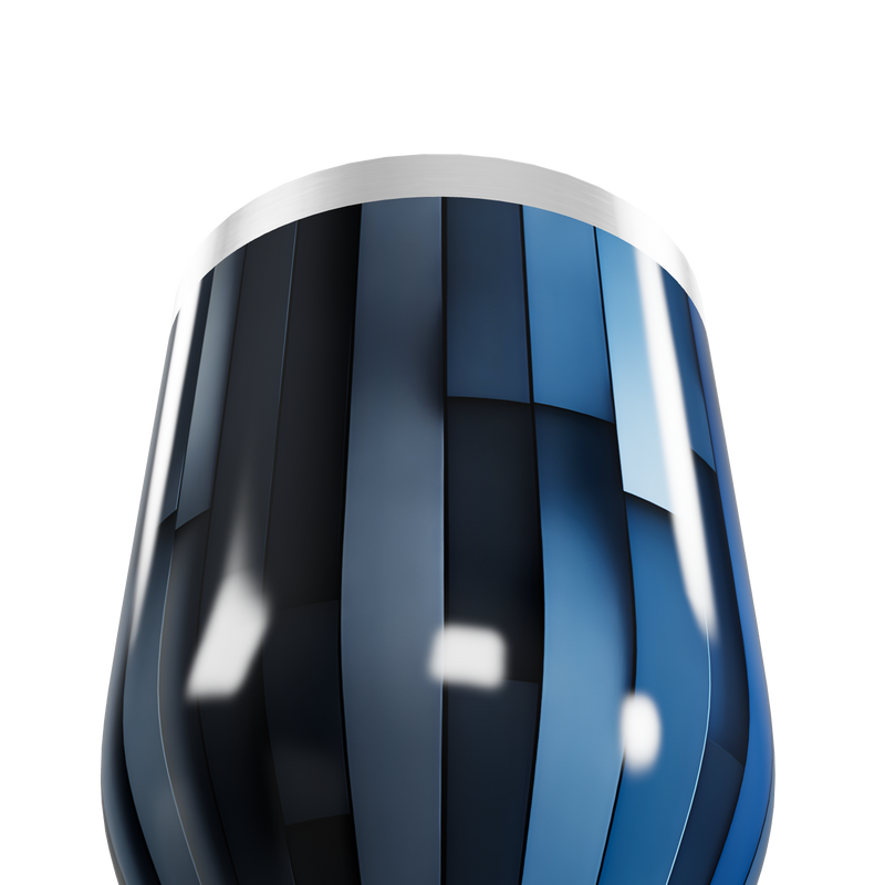 Copo Térmico Slim Azul - Aço Inox Listrado