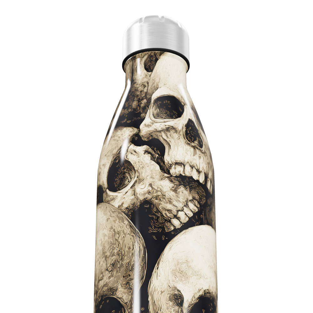 Garrafa Inox - Estampa Caveiras