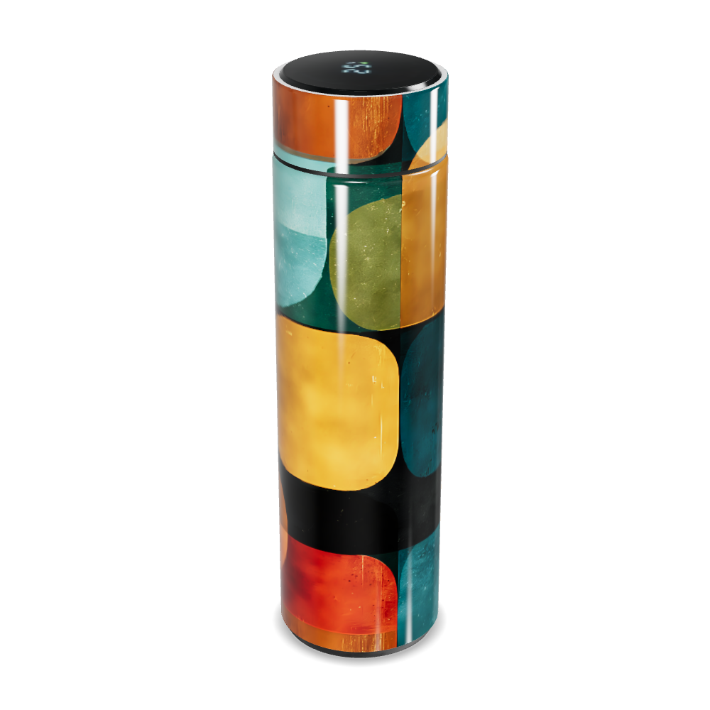 Garrafa Térmica Touch - Colorida com Estampa Geométrica