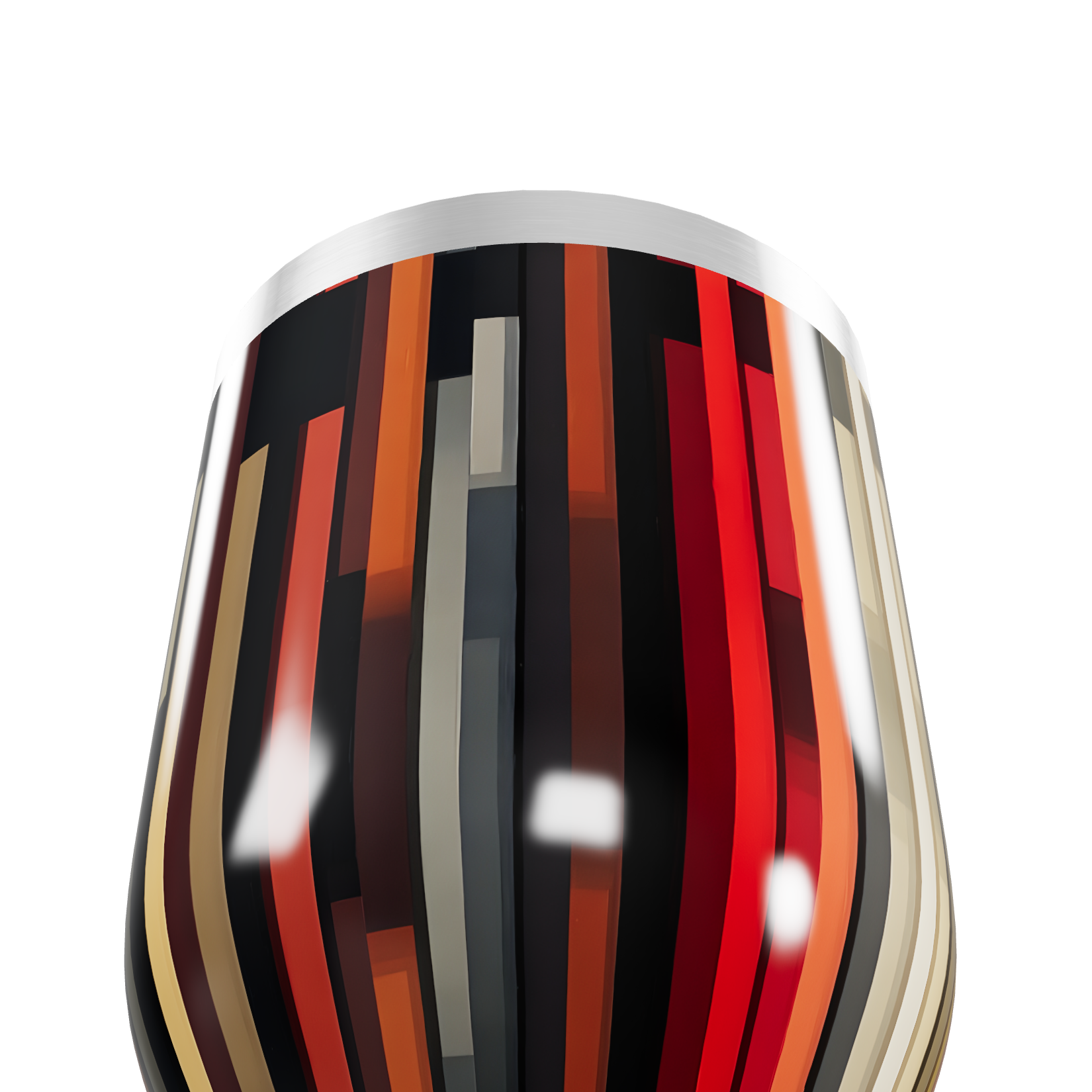 Copo Térmico Slim - Listras Coloridas Inox