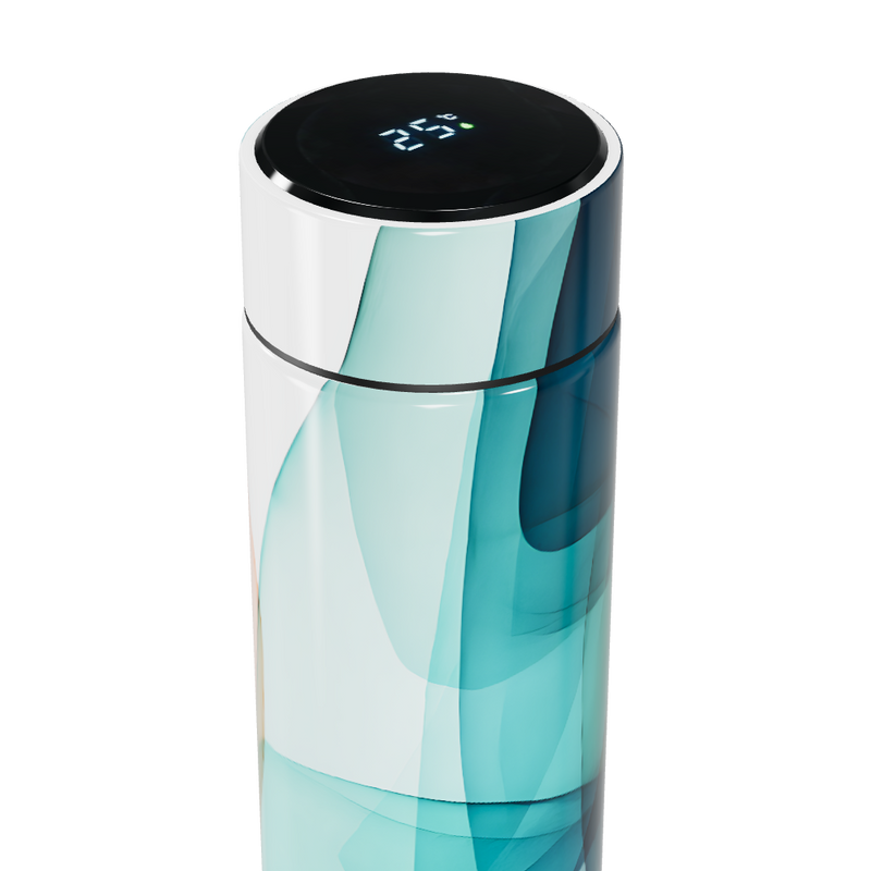 Garrafa Térmica Touch - Estampa Azul Vidro