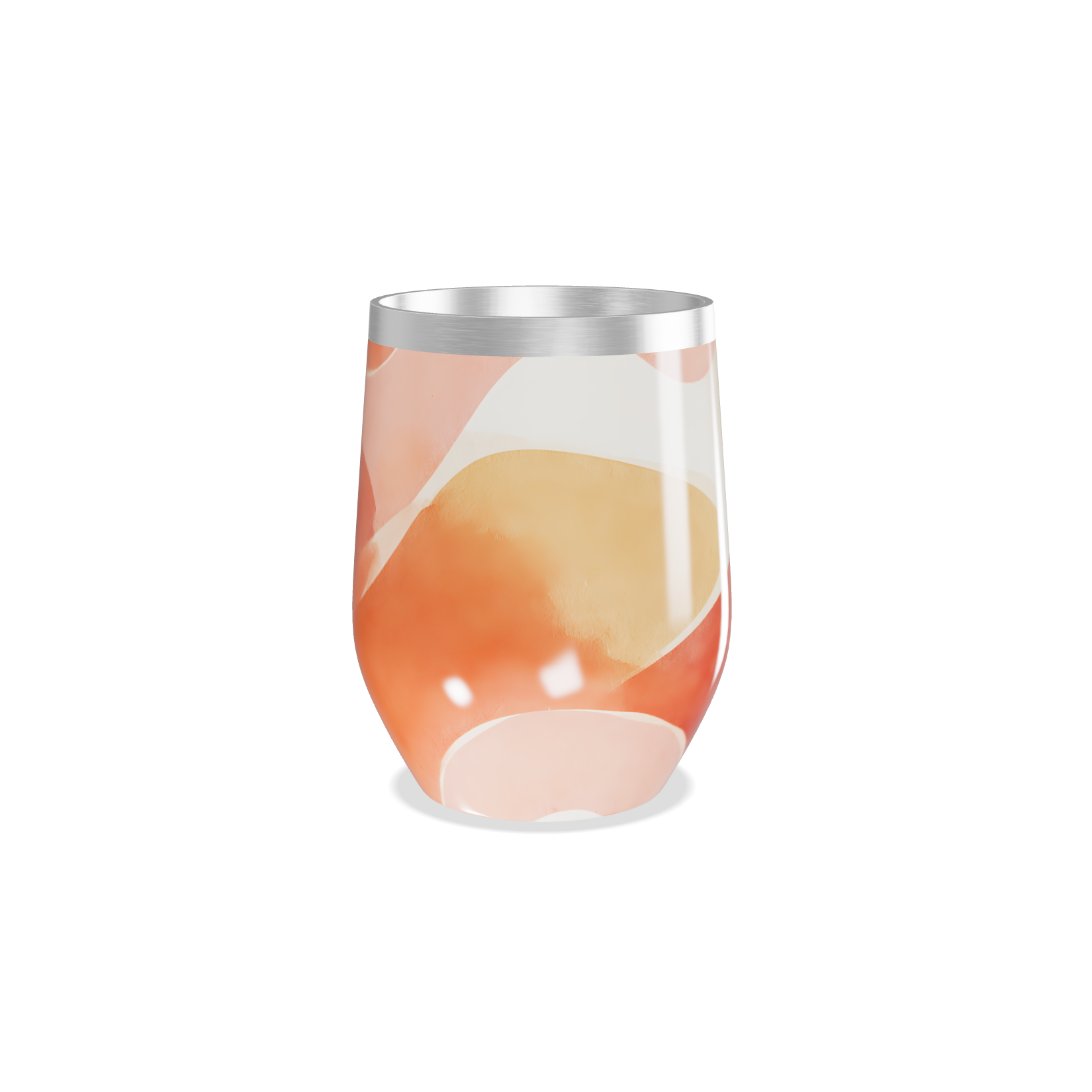 Copo Térmico Slim - Estampa Abstrata Laranja